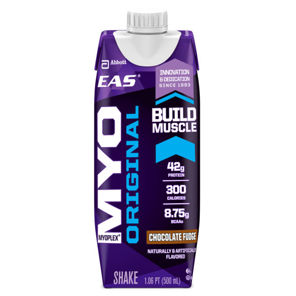 EAS Myoplex Original Ready-to-Drink Nutrition Shake, Chocolate Fudge 16.9oz pack